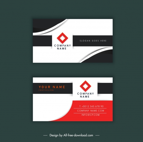 business cards templates elegant modern flat decor