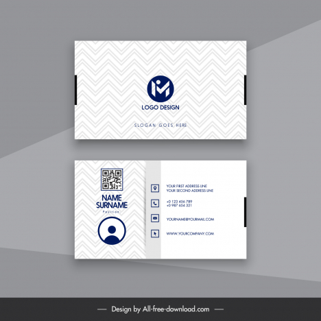 business cards templates repeating illusion decor