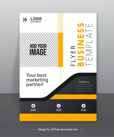 business flyer template elegant modern bright design