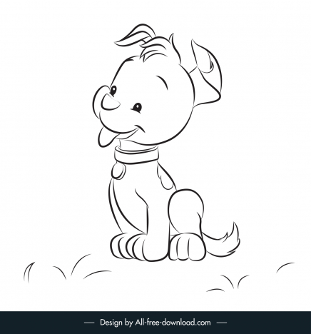 buster my friends tiger pooh cartoon character icon black white handdrawn outline
