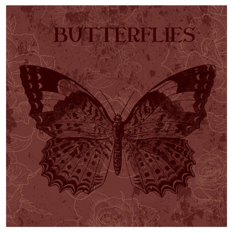 butterfly vintage background