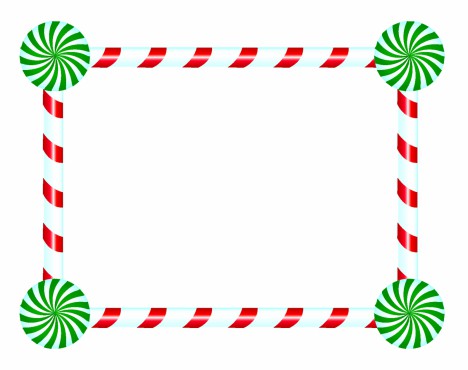 Candy Cane and Peppermint Frame