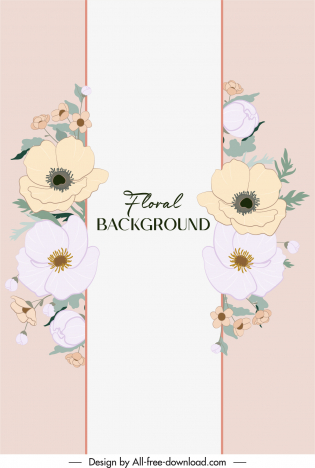 card cover template elegant classical botanical decor