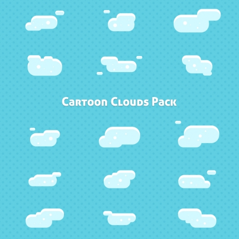 cartoon clouds pack