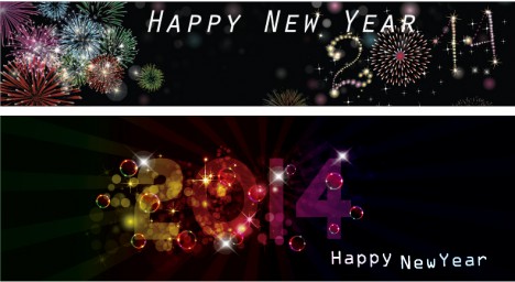 celebration banners - Happy new year 2014