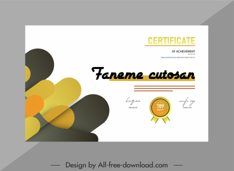 certificate template elegant bright plain decor