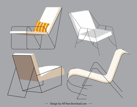 Folding chair sketch 3d illustration Wireframe style Stock Photo  Alamy