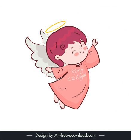 Christmas angel icon cute dynamic cartoon design vectors stock in format  for free download 162 bytes