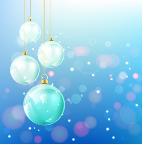 christmas background shiny colorful sparkling baubles bokeh design