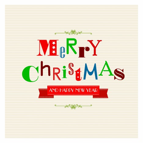 Christmas Greetings with Funky Letters