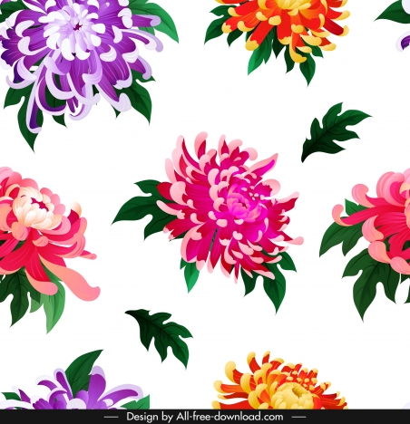 chrysanthemum petals background colorful repeating decor