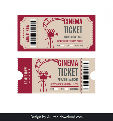 movie tickets design