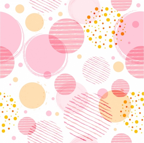 circles pattern multicolored flat shapes sketch