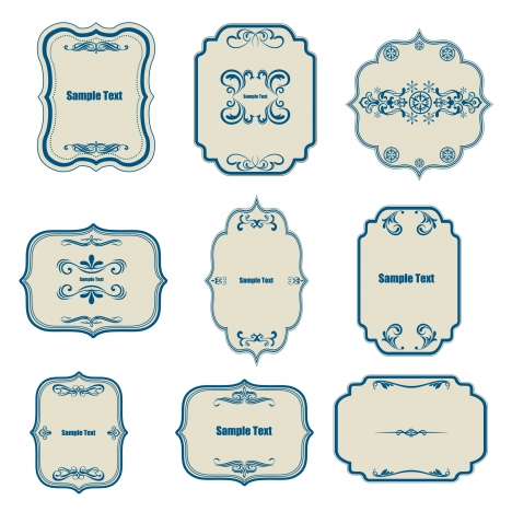 classical border templates collection