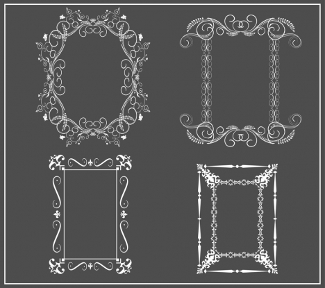classical frames collection in black and white design