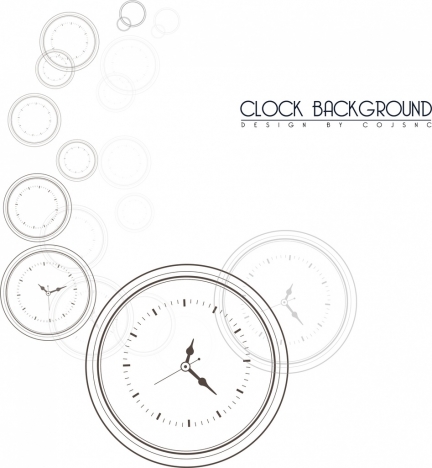clocks background black white circles draft