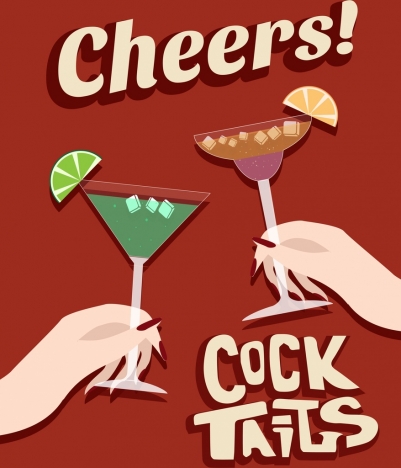 cocktails advertising cheering clinking wineglasses icon