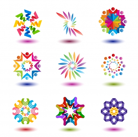colorful abstract shape for logo design
