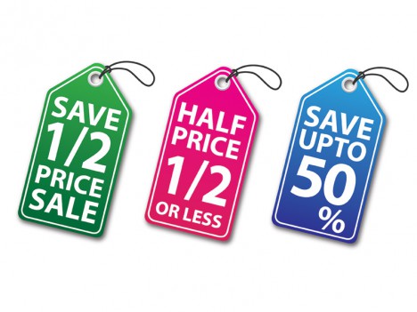 Colorful Discount Tags
