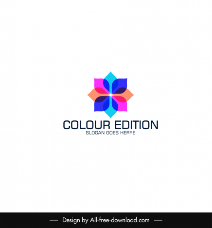 colour edition logo floral symmetry sketch
