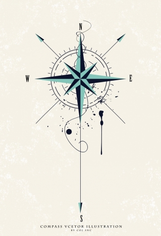 Compass background flat classical design vectors stock in format for ...