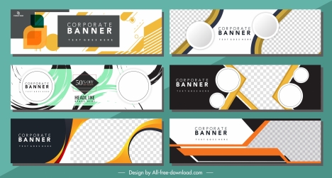 corporate banners templates modern abstract geometric decor