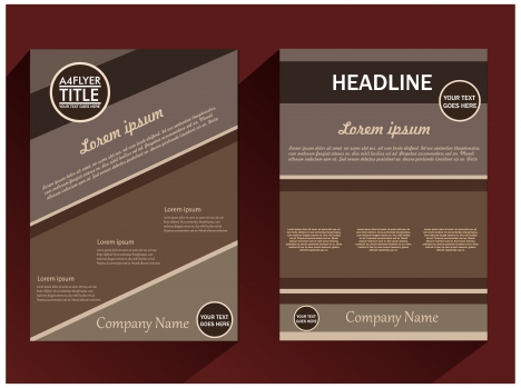 corporate brochure design with dark classical background