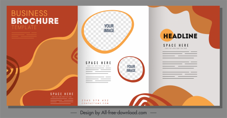 corporate brochure template modern design trifold abstract decor