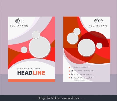 corporate brochure templates modern bright colored circles decor