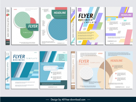 cover book  template collection elegant geometric shapes