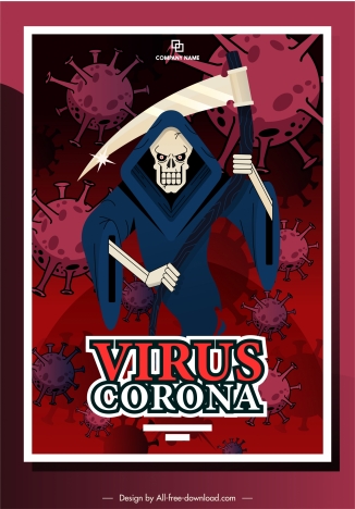 covid 19 banner death virus sketch cartoon sketch