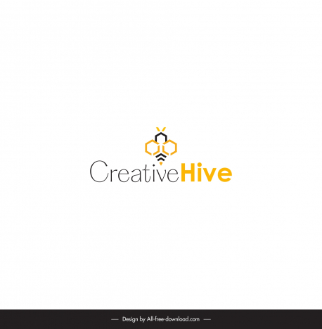 creativehive logo elegant geometric bee