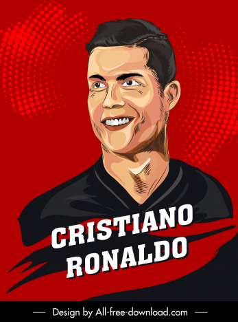 Cristiano ronaldo footballer cartoon portrait vectors stock in format for  free download 162 bytes