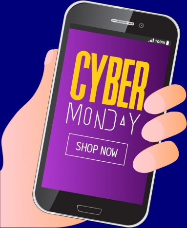 cyber monday sale background phone screen icon