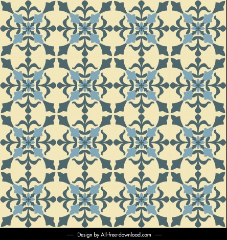 decor pattern template retro flat symmetrical repeating design