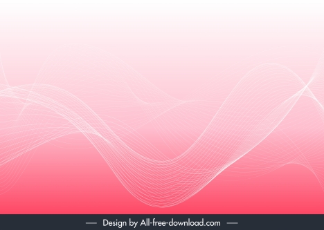 decorative background template pink dynamic 3d swirled lines