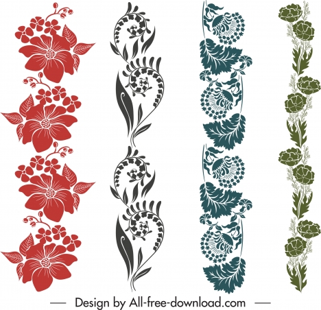 decorative border templates elegant classic botanical design