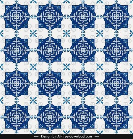 decorative pattern classical repeating symmetric design blue decor
