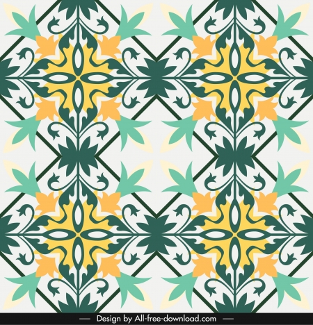 decorative pattern colorful classical symmetric flat design