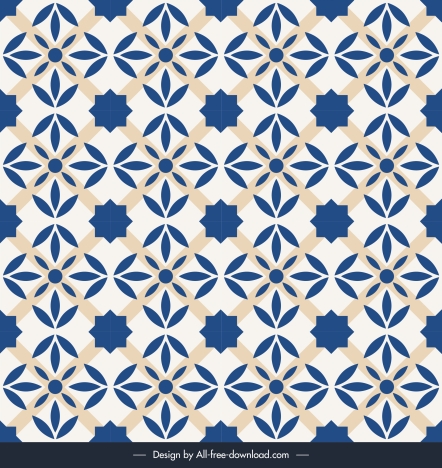 decorative pattern retro repeating symmetrical flat sketch