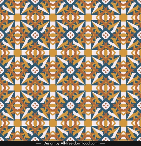 decorative pattern template colorful classical repeating symmetrical design