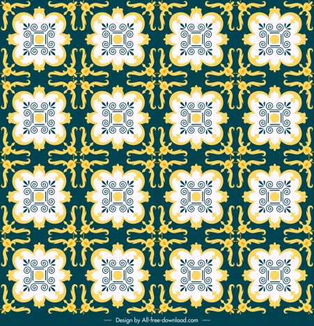 decorative pattern traditional classical repeating symmetrical sketch