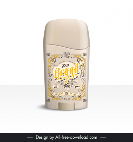deodorant bottle packaging template classical curves decor