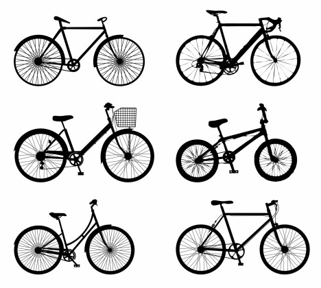 Detailed Bike Silhouettes