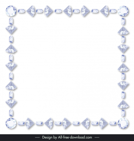 diamond border clipart luxury symmetric repeating