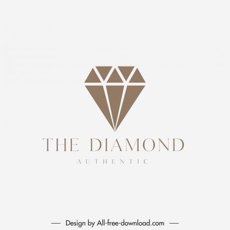 diamond logo template flat symmetric geometry