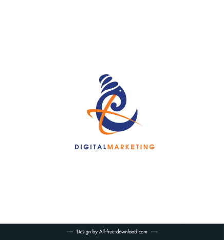 digital marketing logotype abstract shape design