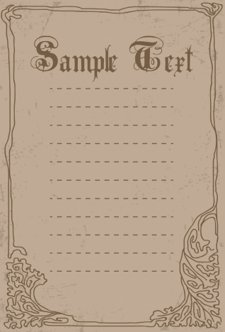 document border template handdrawn pattern retro style