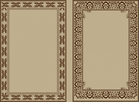 document borders sets classical repeating seamless design