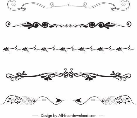document decorative elements classical symmetric repeating curves decor